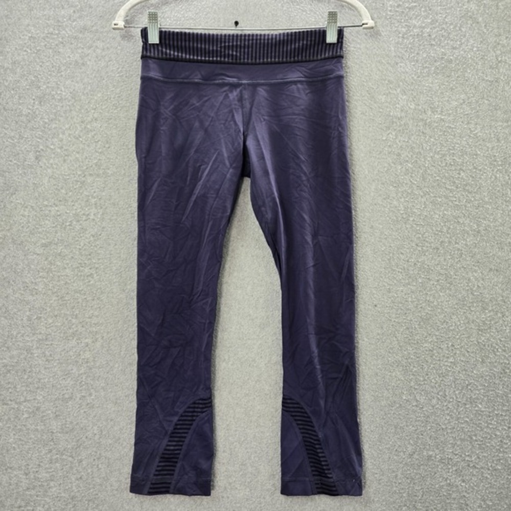 Lululemon Women Activewear Pants 4 Purple Run Inspire‎ Crop II Legging